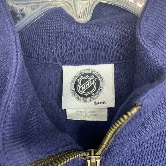 NHL Official Nashville Predators Pullover Mens Small Navy 1/4 Zip Embroidered - Picture 4 of 6